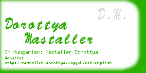 dorottya mastaller business card